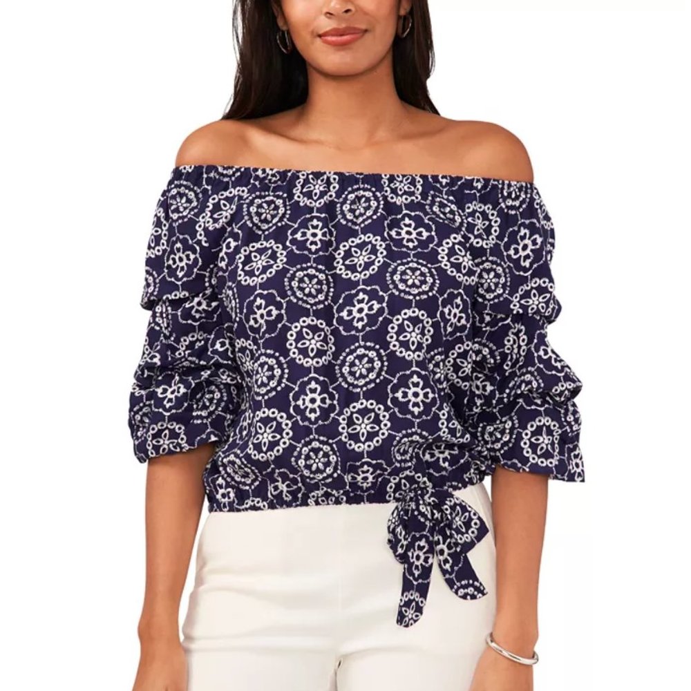 SAM & JESS Petite Ruched Top - size PM - UEC